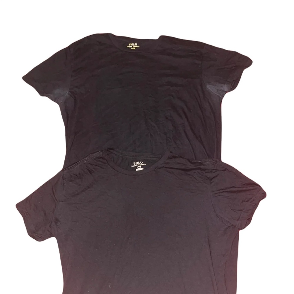 Two pairs of Black Polo Ralph Lauren Shirts size L